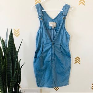 90s Denim Overall Romper SZ M